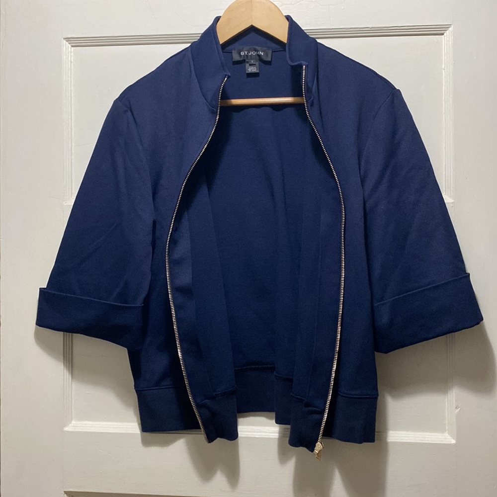 St. John Collection 3/4 sleeve jacket sz L - Picture 6 of 8